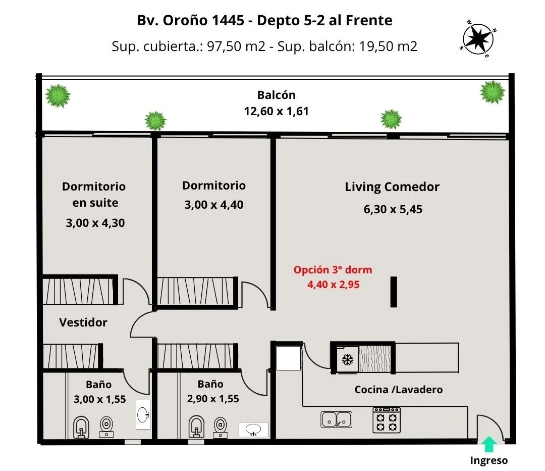 Departamento premium en Oroño 1400 en venta c/2 cocheras y amenities - Imagen 2