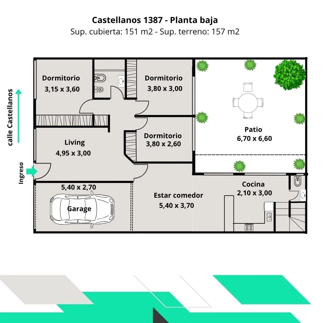 Casa en venta 4 dormitorios c/garage en Echesortu - Imagen 2