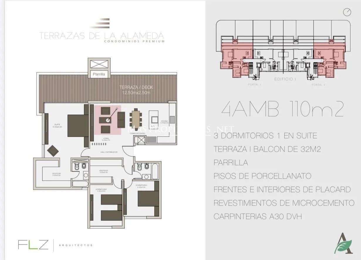 Venta Departamento c/cochera en La alameda 3 Dormitorios Anticipo Cuotas Canning - Imagen 2
