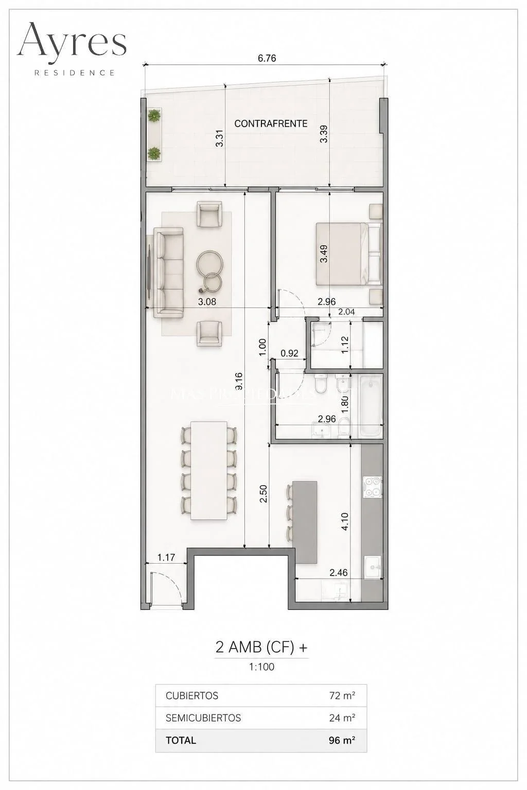 Venta Departamento en Ayres Residence 1 Dormitorio Canning - Imagen 2