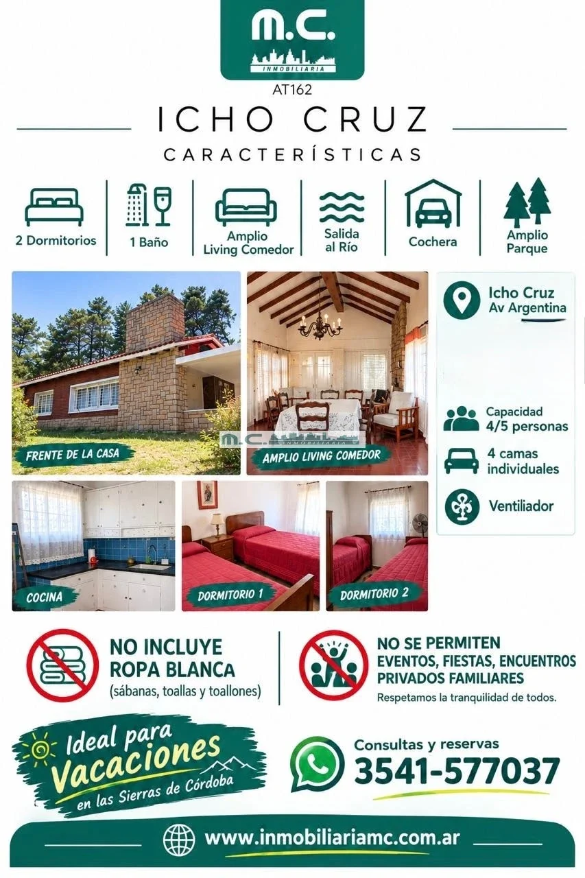 AT162. ICHO CRUZ. CASA CON SALIDA AL RÍO. 4/5 PAX. - Imagen 1