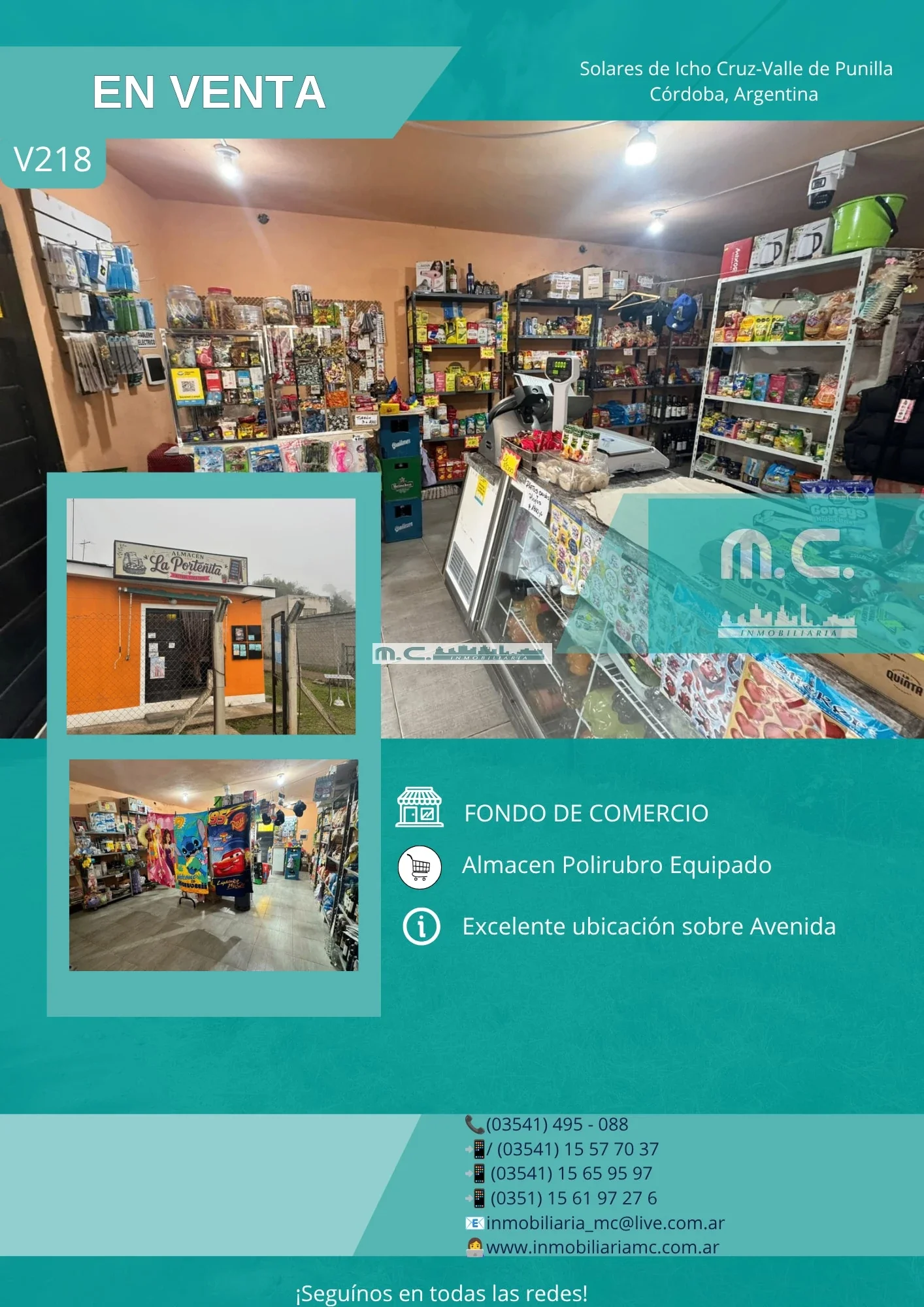 V218.SOLARES DE ICHO CRUZ. FONDO DE COMERCIO ALMACEN POLIRUBRO - Imagen 1
