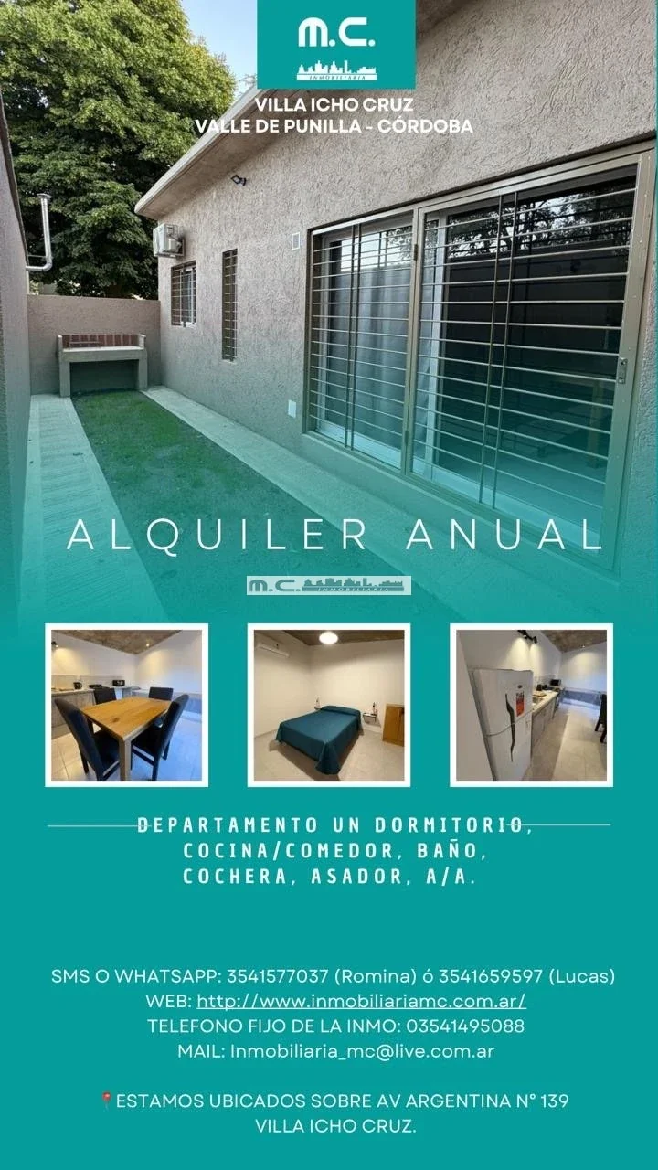 ALQUILER ANUAL. ICHO CRUZ. DPTO MODERNO. EXC. UBICACIÓN - Imagen 1