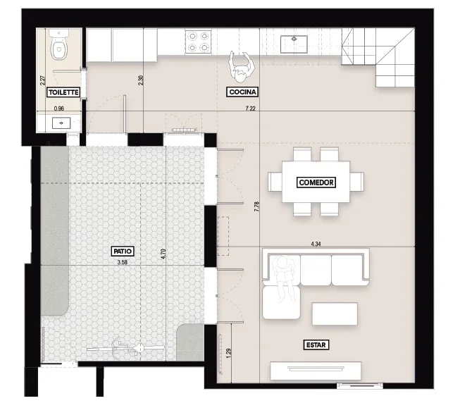 CASA en Venta -3 Dorm. + Patio + Terraza c/Piscina!- Pueyrredon al 1300, Rosario - Imagen 4