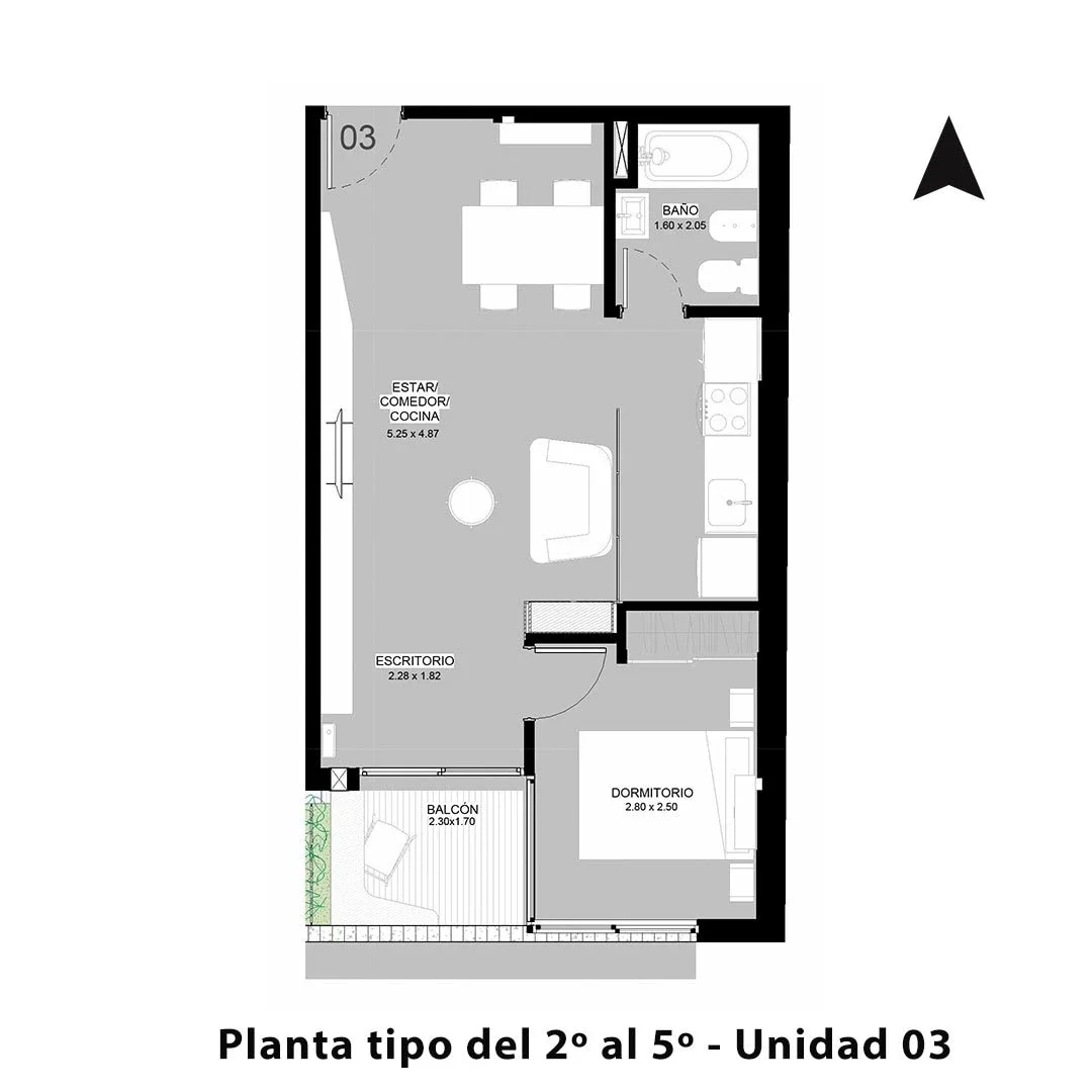Departamento en venta de 1 dormitorio en Centro - Imagen 2