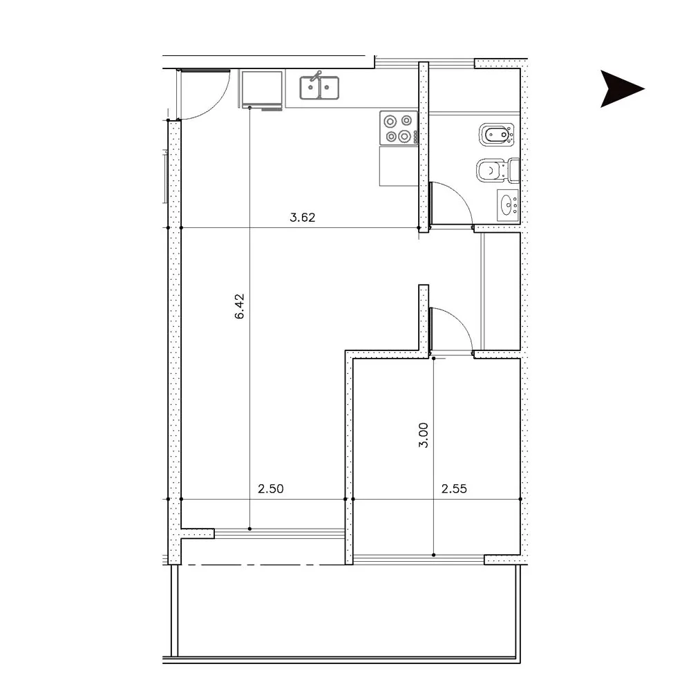 1 dormitorio en alquiler en Rosario - Imagen 2