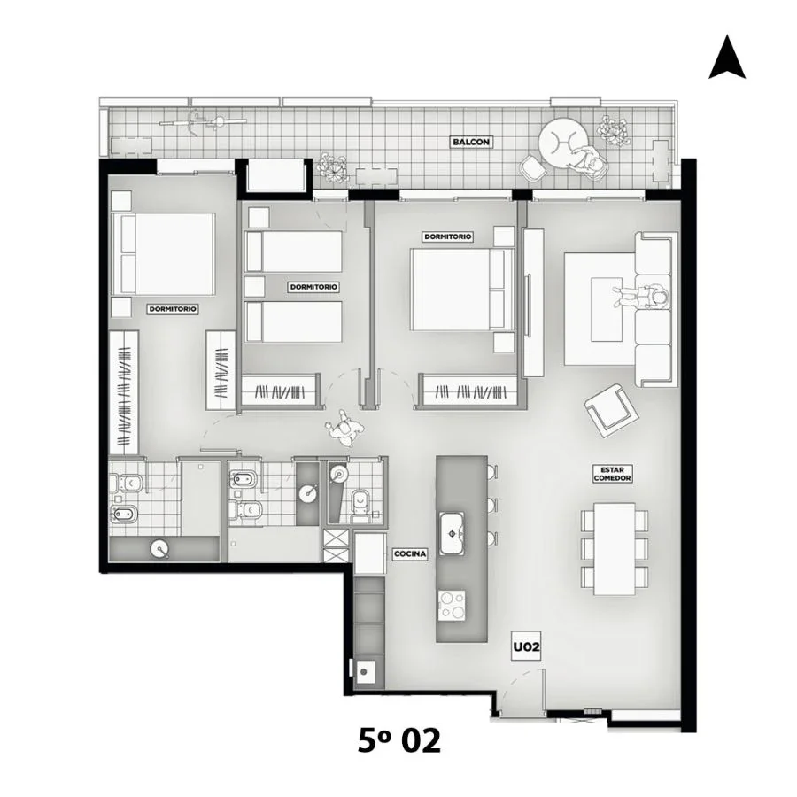 Departamento en venta de 3 dormitorios en Rosario - Imagen 2