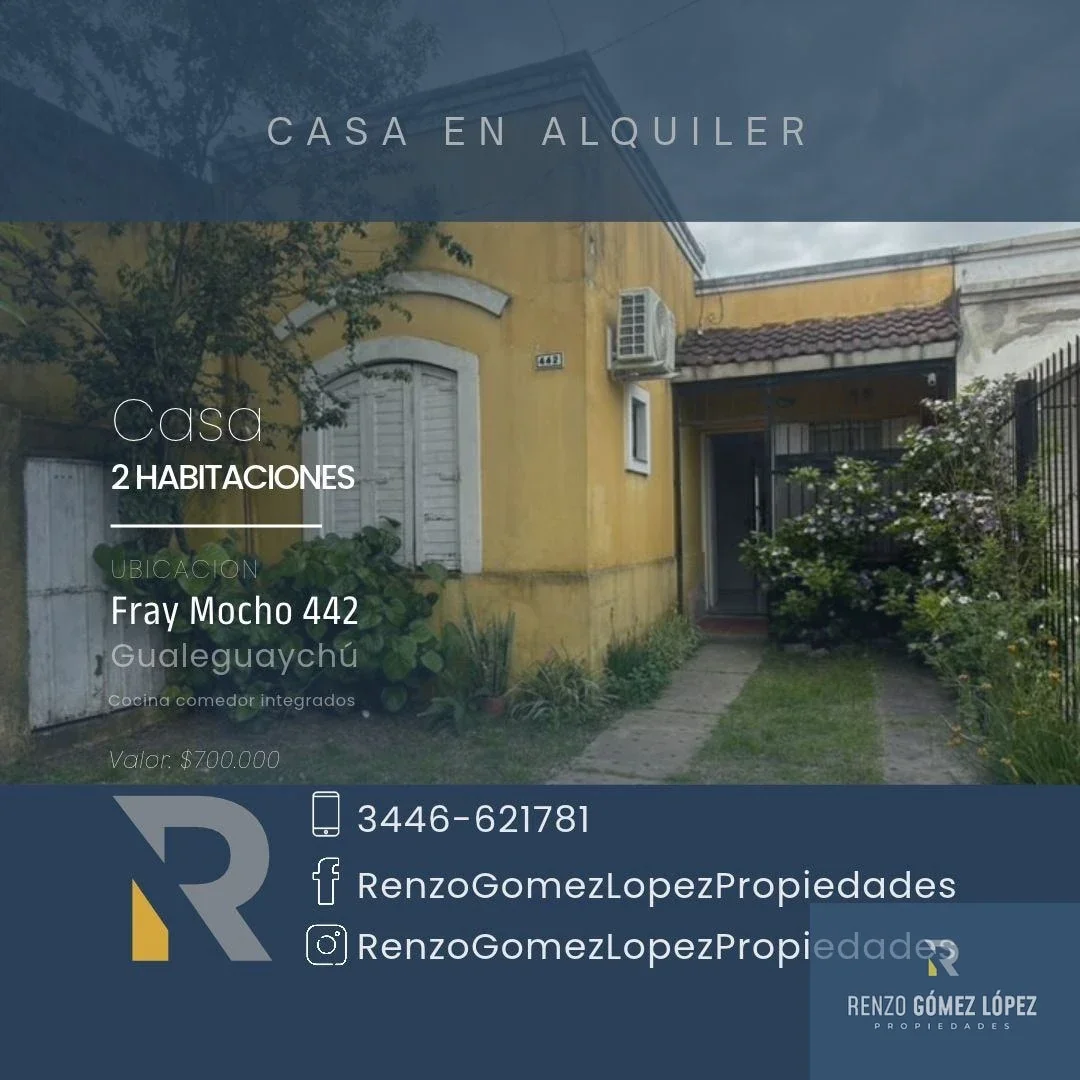 Casa en alquiler c/ cochera en Gualeguaychú - Imagen 1