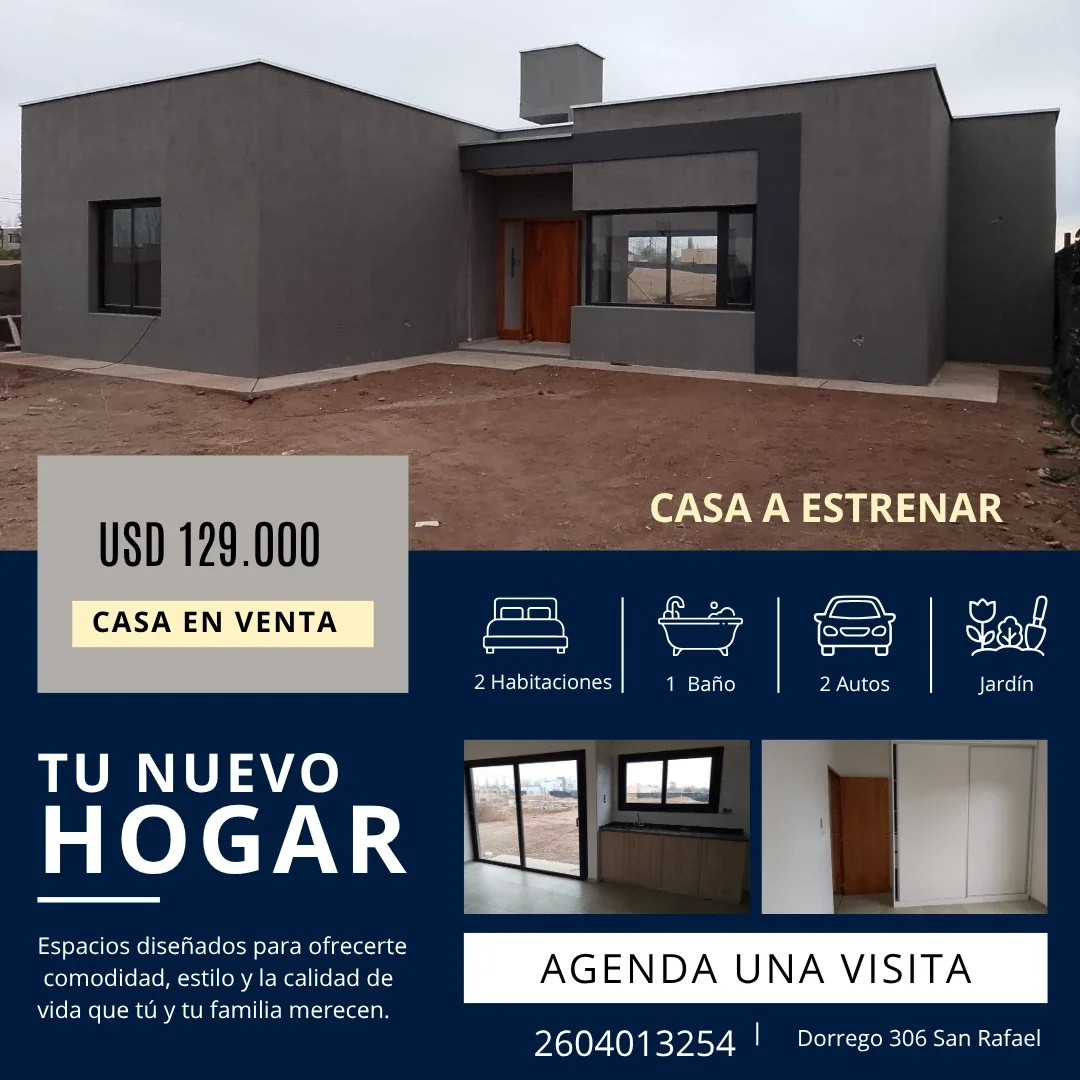 Casa en venta A ESTRENAR en Barrio Privado Altos Paredes en San Rafael - Imagen 1