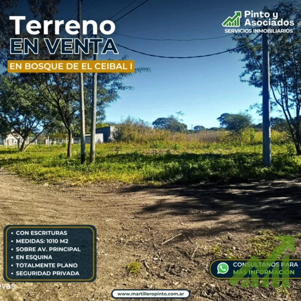Terreno / Lote en venta de 1010m2 ubicado en El Ceibal - Imagen 1