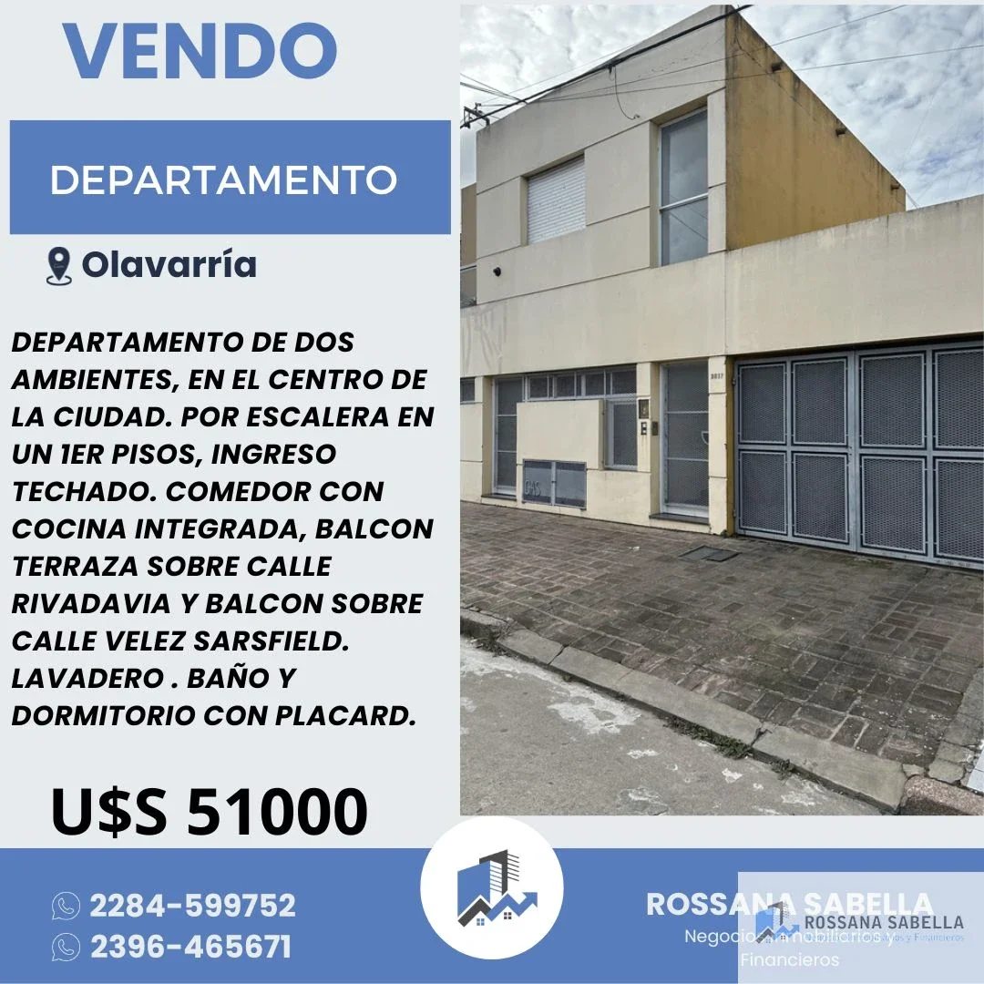 Departamento en venta c/ cochera en Olavarría - Imagen 1