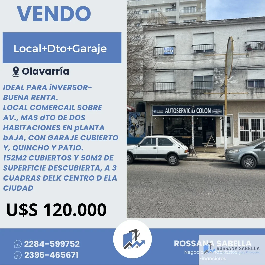 Local comercial en venta ubicado en Olavarría - Imagen 1