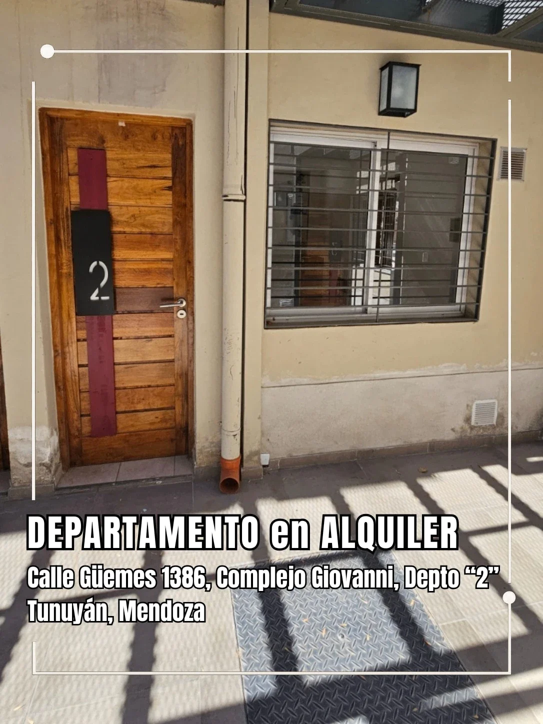 Departamento en alquiler c/ cochera en Tunuyán - Imagen 1