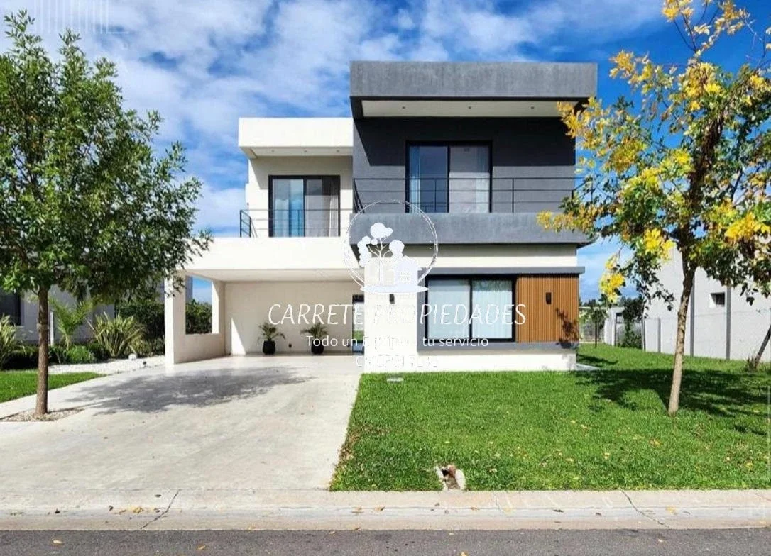 Casa en venta Moderna de 5 amb, pileta y fondo verde. Barrio Santa Lucia. Pilar - Imagen 1