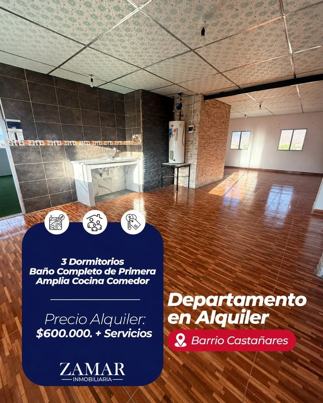 Departamento en alquiler c/ cochera en Zona Norte - Imagen 1