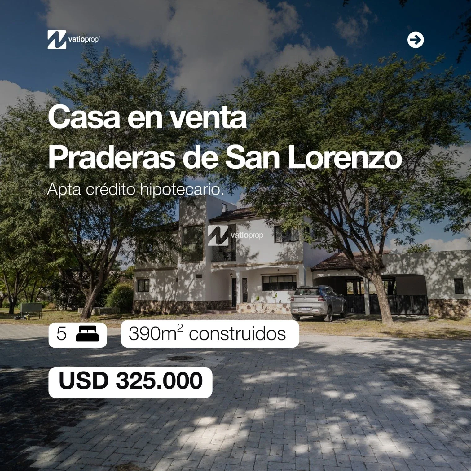 Casa en Praderas de San Lorenzo | 390 m², lote de 1.000 m² y apta crédito - Imagen 1