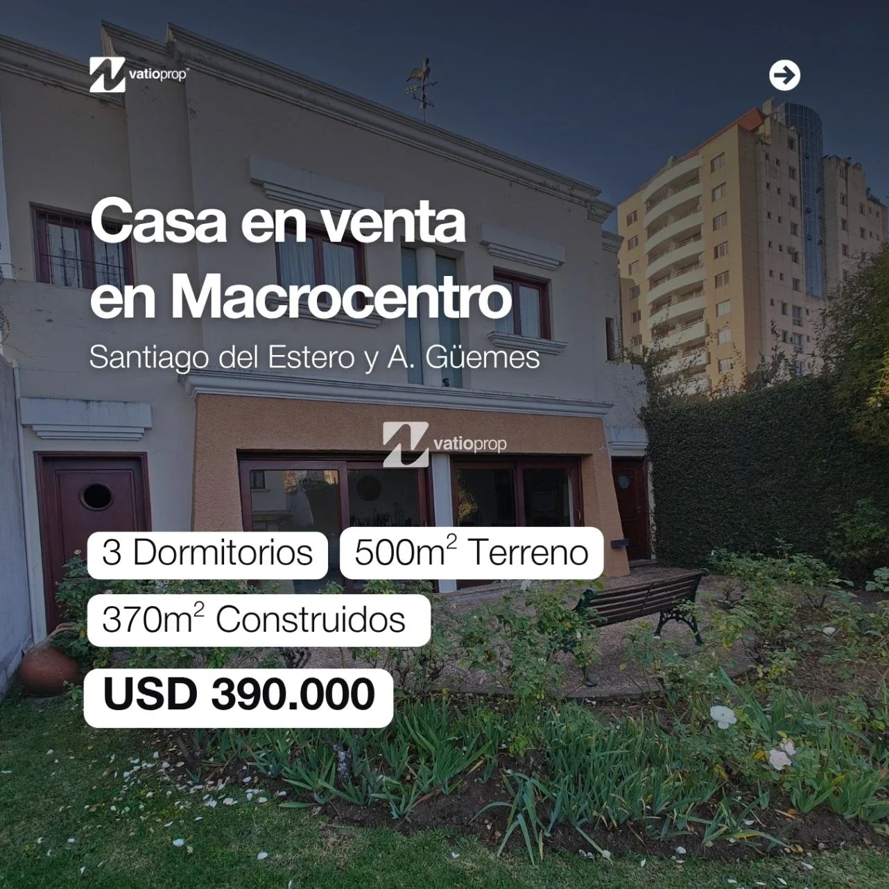 Casa en Santiago del Estero 1062 | 370 m² construidos y lote de 500 m² - Imagen 1