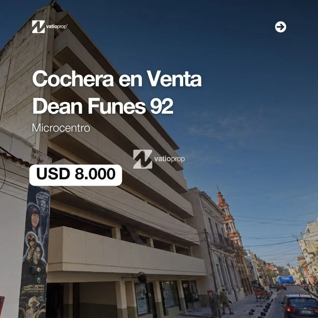 Cochera cubierta en venta | Deán Funes 92, microcentro de Salta - Imagen 1