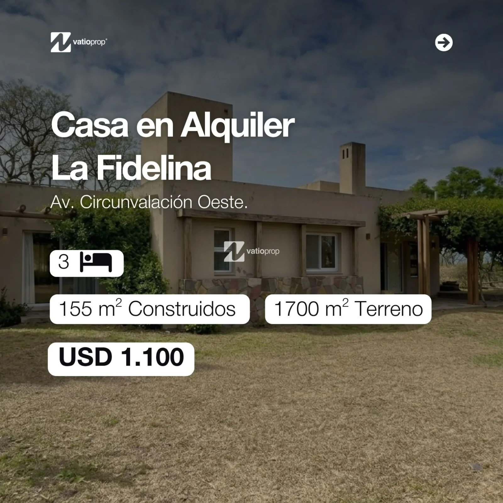 Casa en alquiler en La Fidelina, San Lorenzo | 3 dormitorios y amplio terreno - Imagen 1