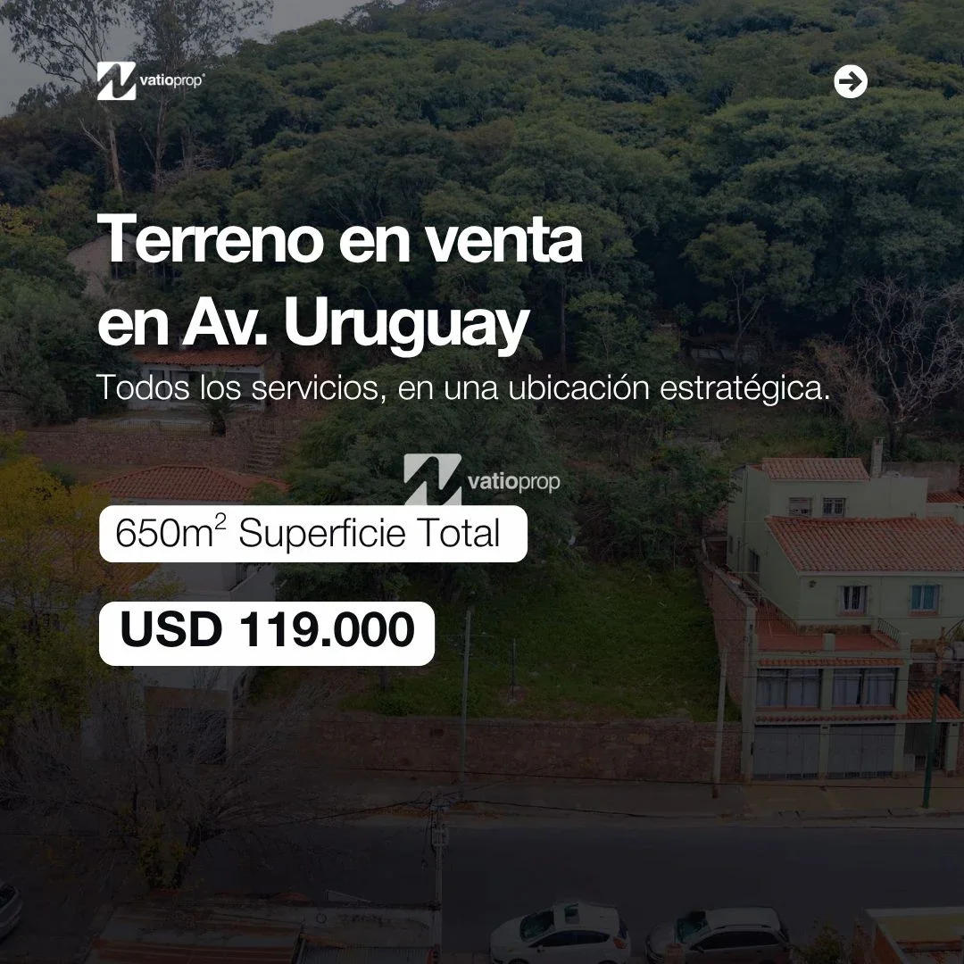 Terreno en venta en Av. Uruguay, Salta | 616 m² con todos los servicios - Imagen 1