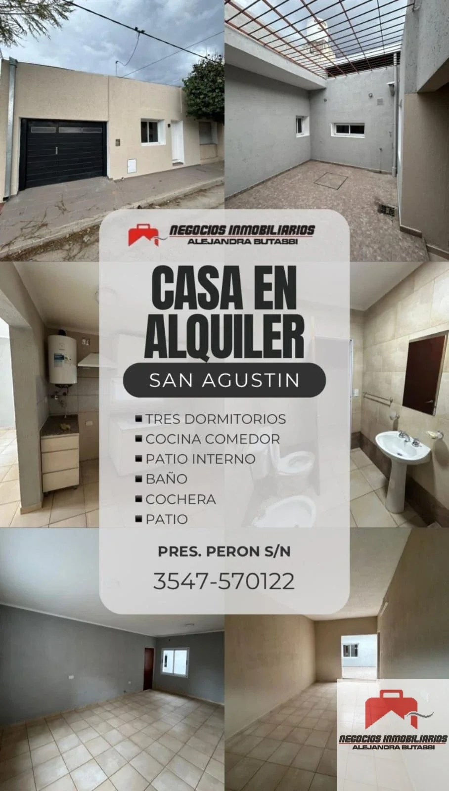 Casa en alquiler c/ cochera en San Agustín - Imagen 1