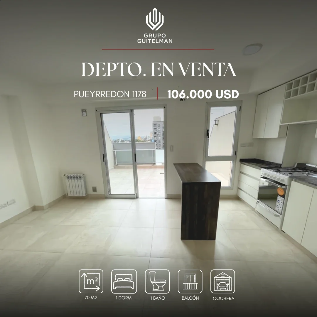 Departamento en venta c balcón y cochera en Pueyrredón 1178, Centro de Salta - Imagen 1