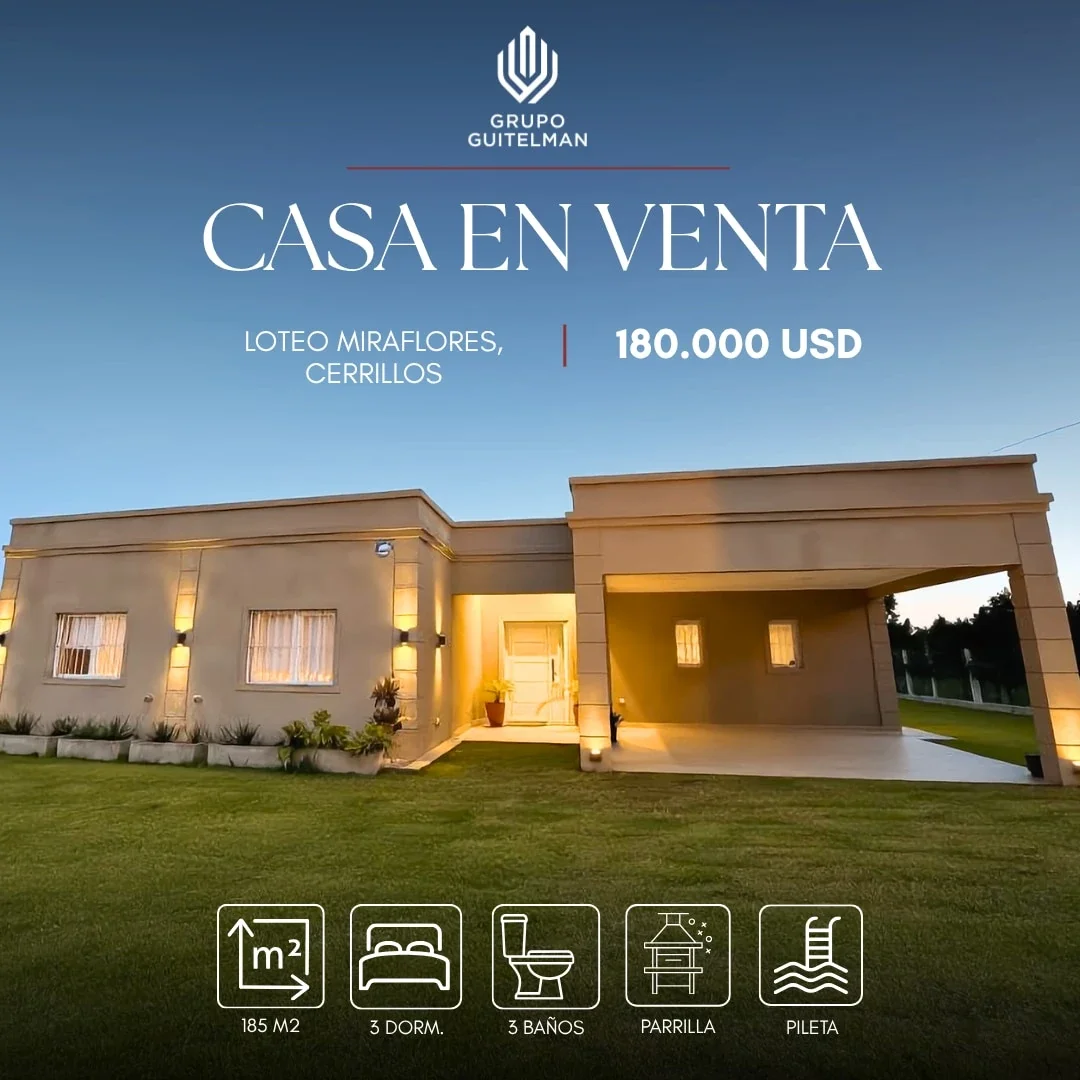 Moderna casa en alquiler de 3 dorm. con pileta en Loteo Miraflores 1, Cerrillos - Imagen 1