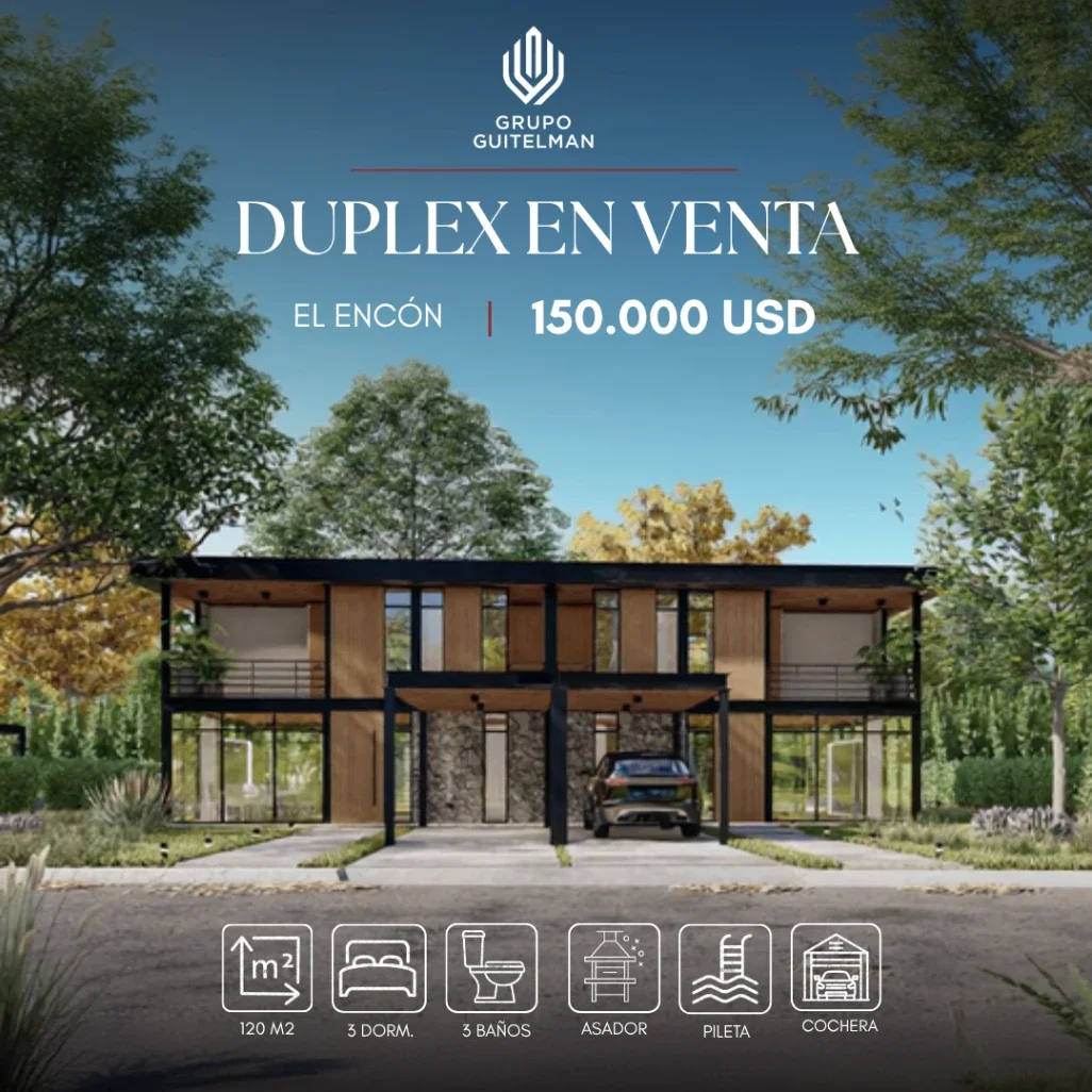 Duplex en VENTA a estrenar en El Encón - 3 dormitorios, pileta, cochera - Imagen 1