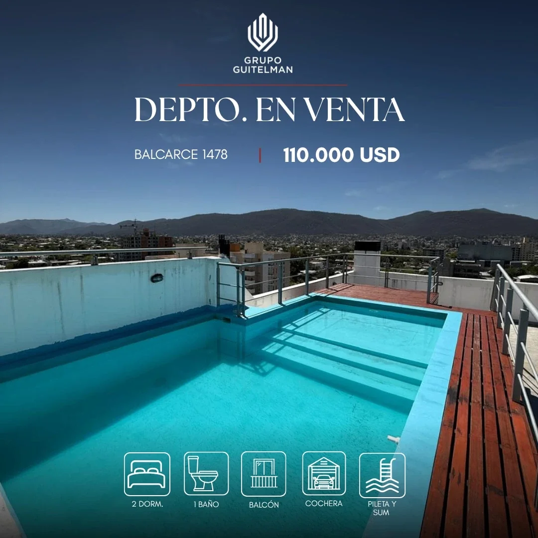 Departamento 2 dorm. en venta c/ cochera en el centro de Salta Capital - Imagen 1