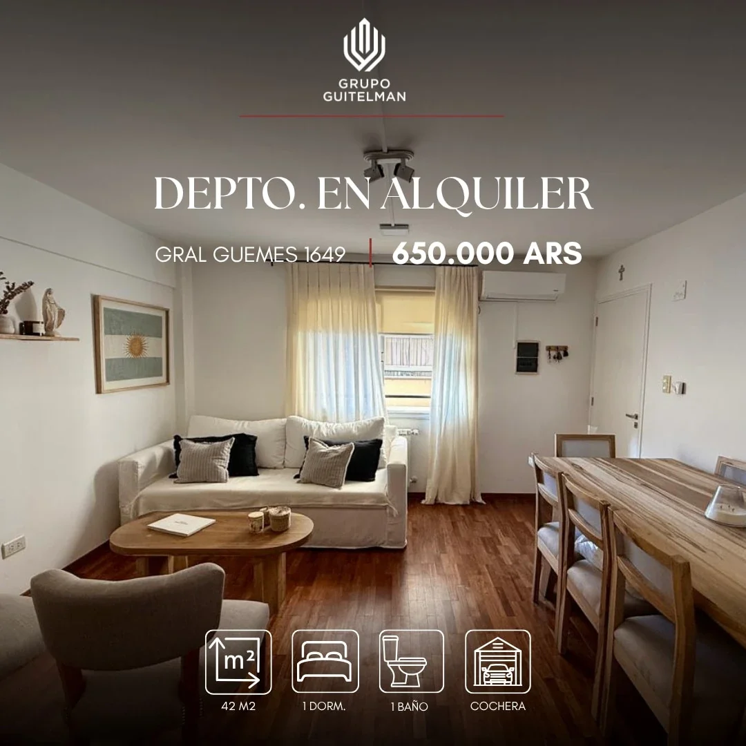 Departamento en alquiler c/ cochera en el Centro de Salta - Imagen 1