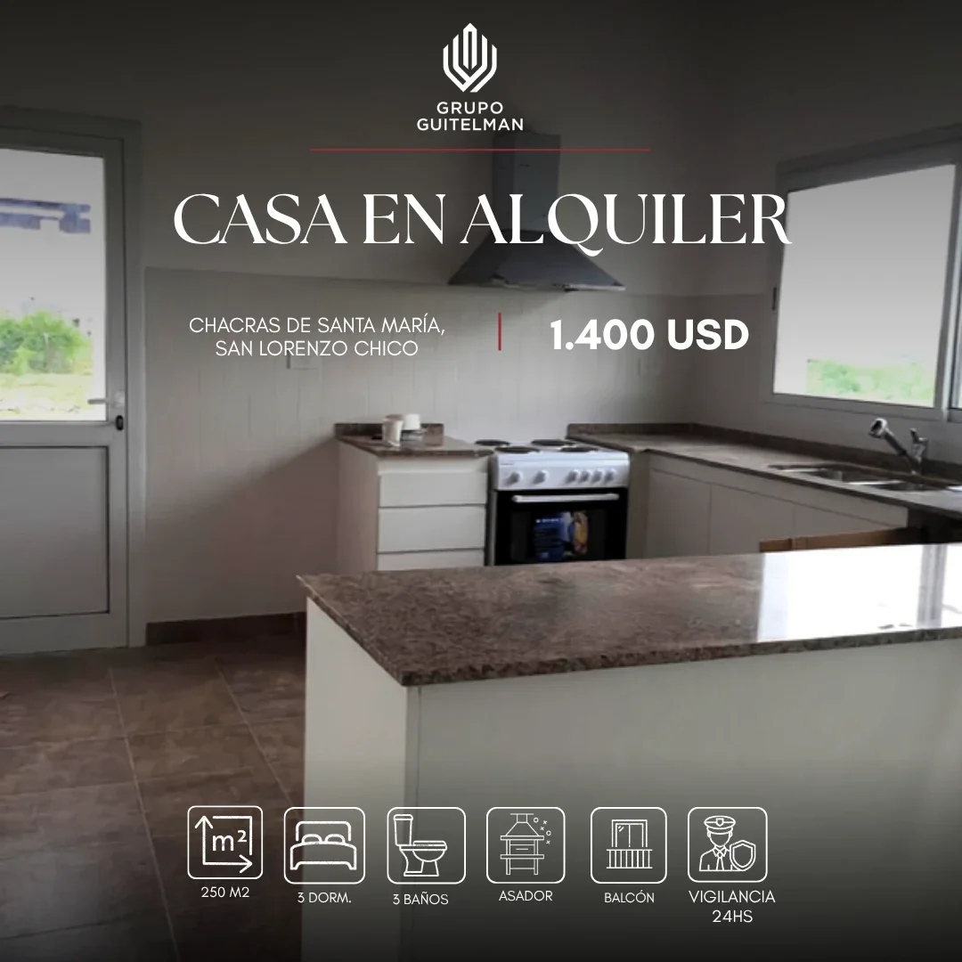 Casa en alquiler c/ cochera en San Lorenzo Chico - Imagen 1