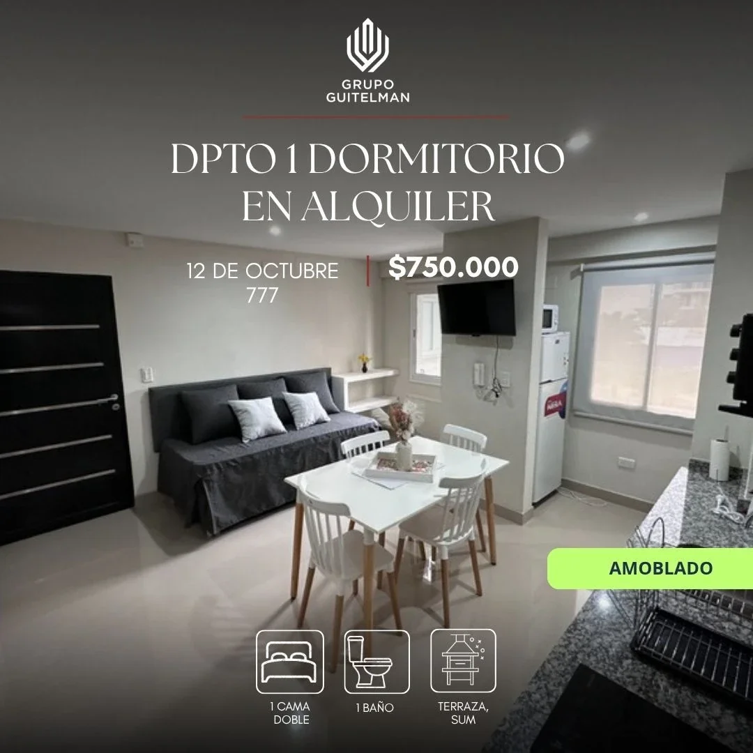 Departamento en alquiler c/ cochera en Centro - Imagen 1