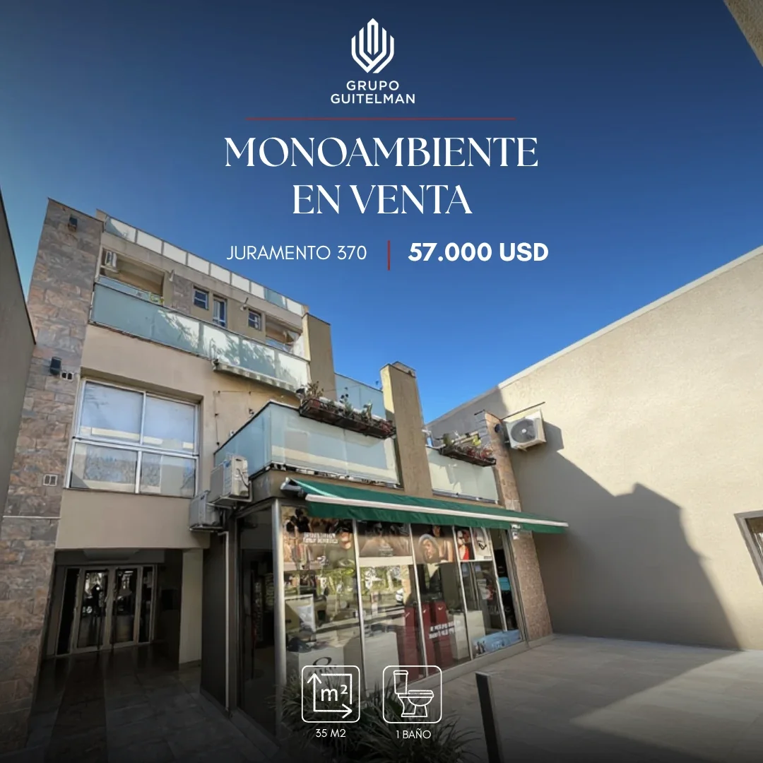 Monoambiente en venta de 35m2 ubicado en el centro de Salta - Imagen 1