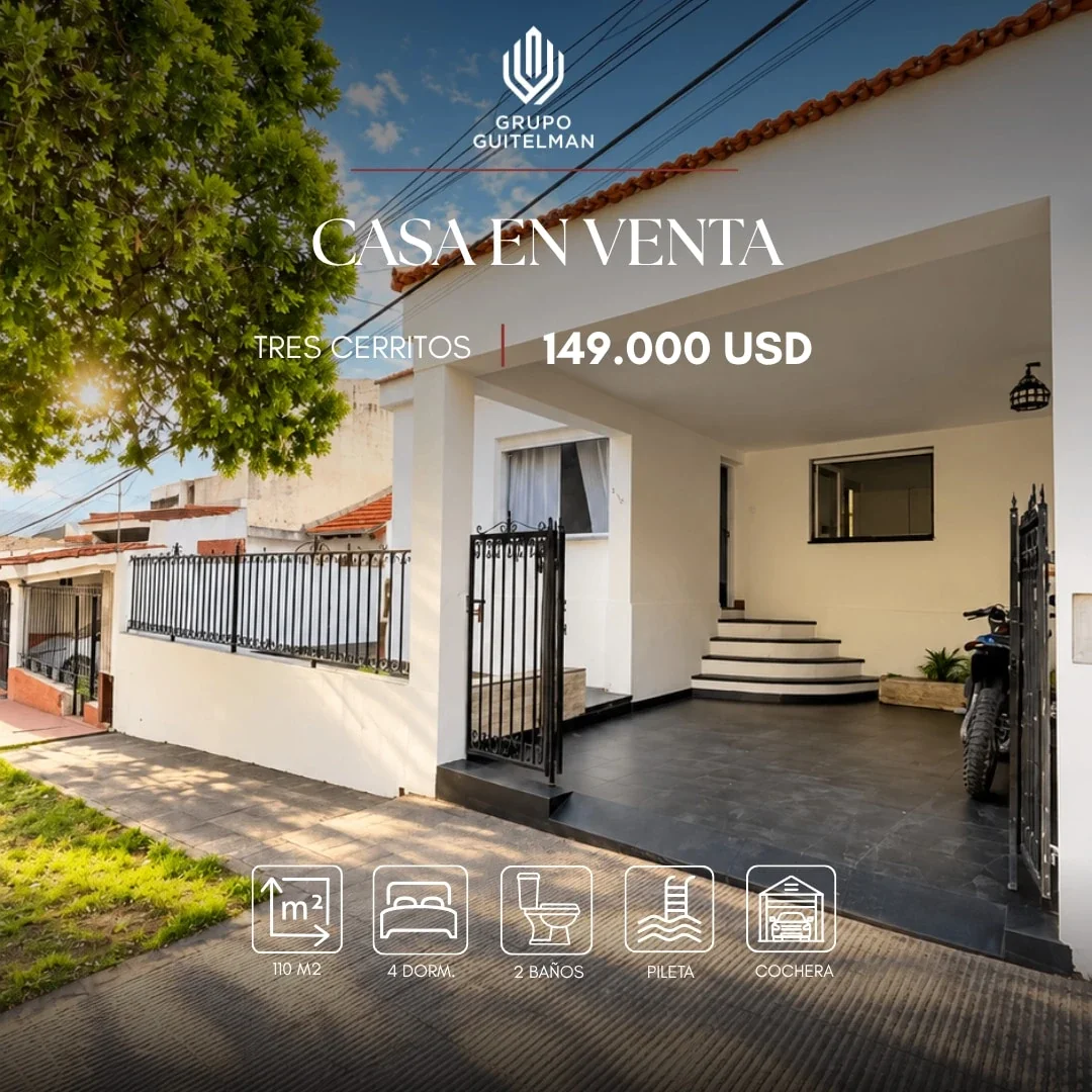 Casa en venta c/ cochera en Tres Cerritos - Imagen 1