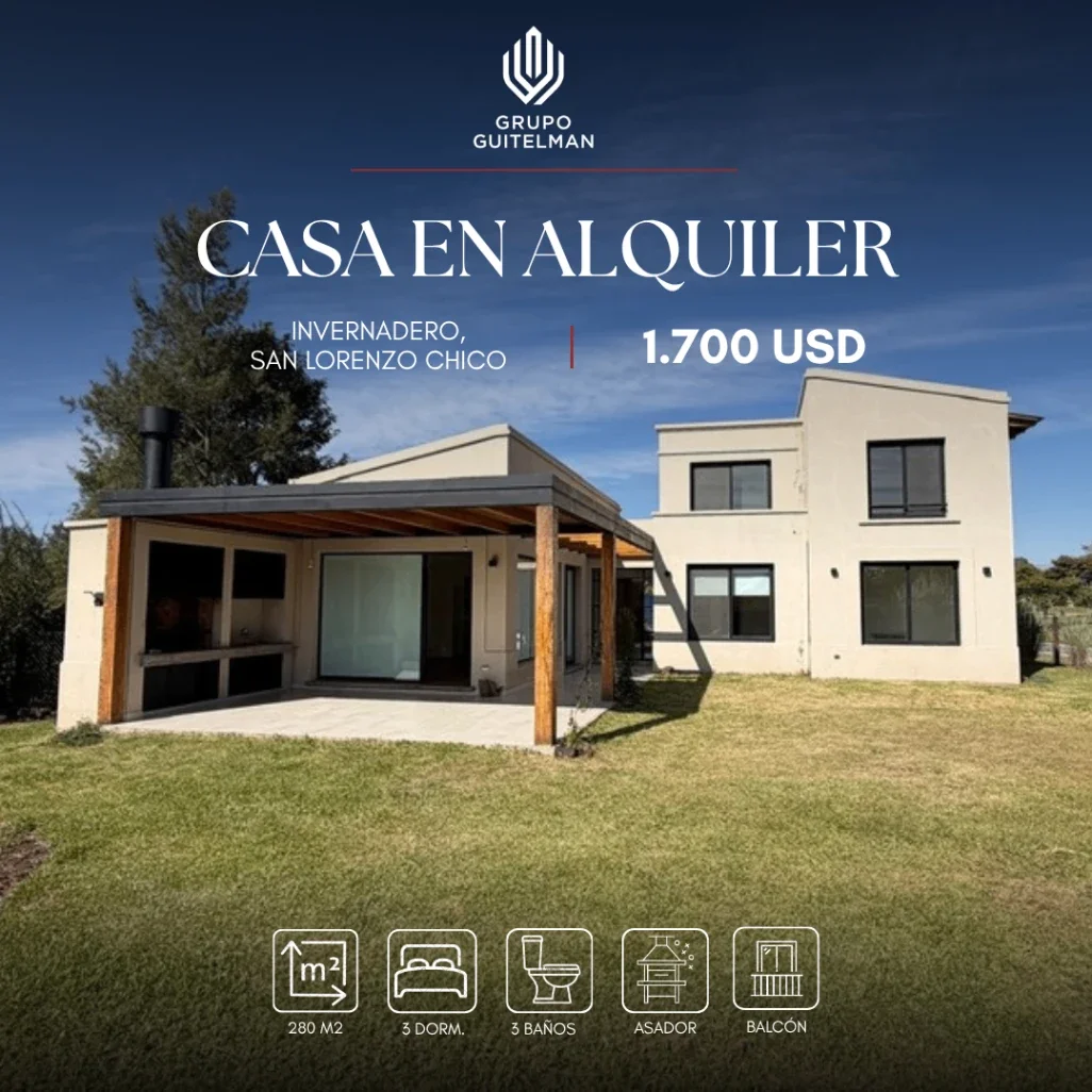 Casa en alquiler de 3 dormitorios en Invernadero, San Lorenzo Chico - Imagen 1