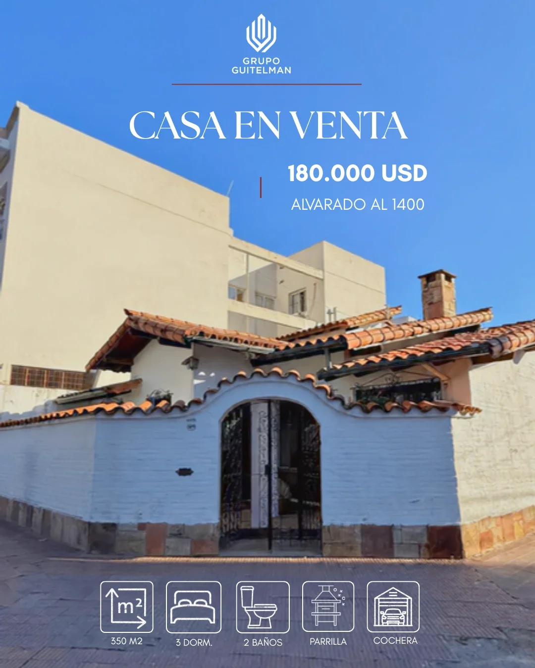 Casa en alquiler de 3 dorm. c/ cochera en el centro de Salta Capital - Imagen 1