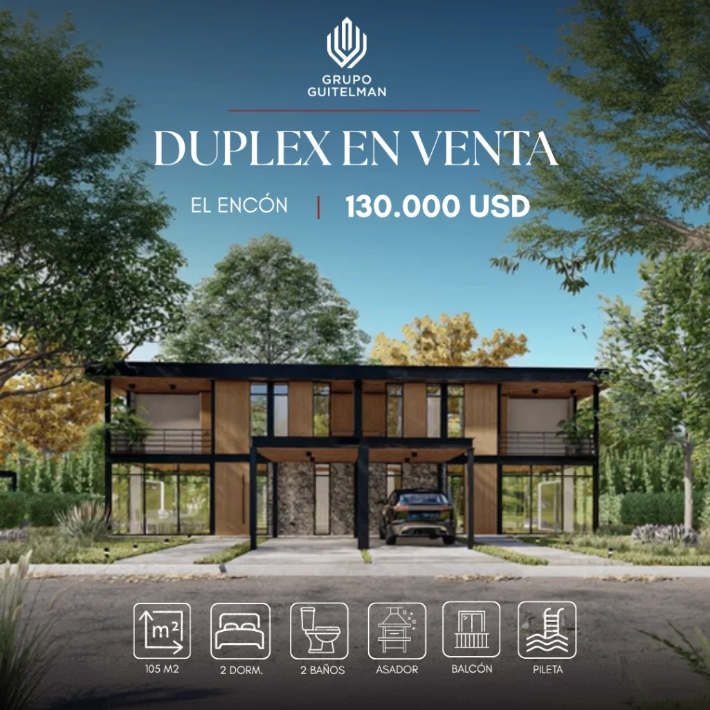 Duplex en VENTA a estrenar en El Encón - 2 dormitorios, pileta, cochera - Imagen 1