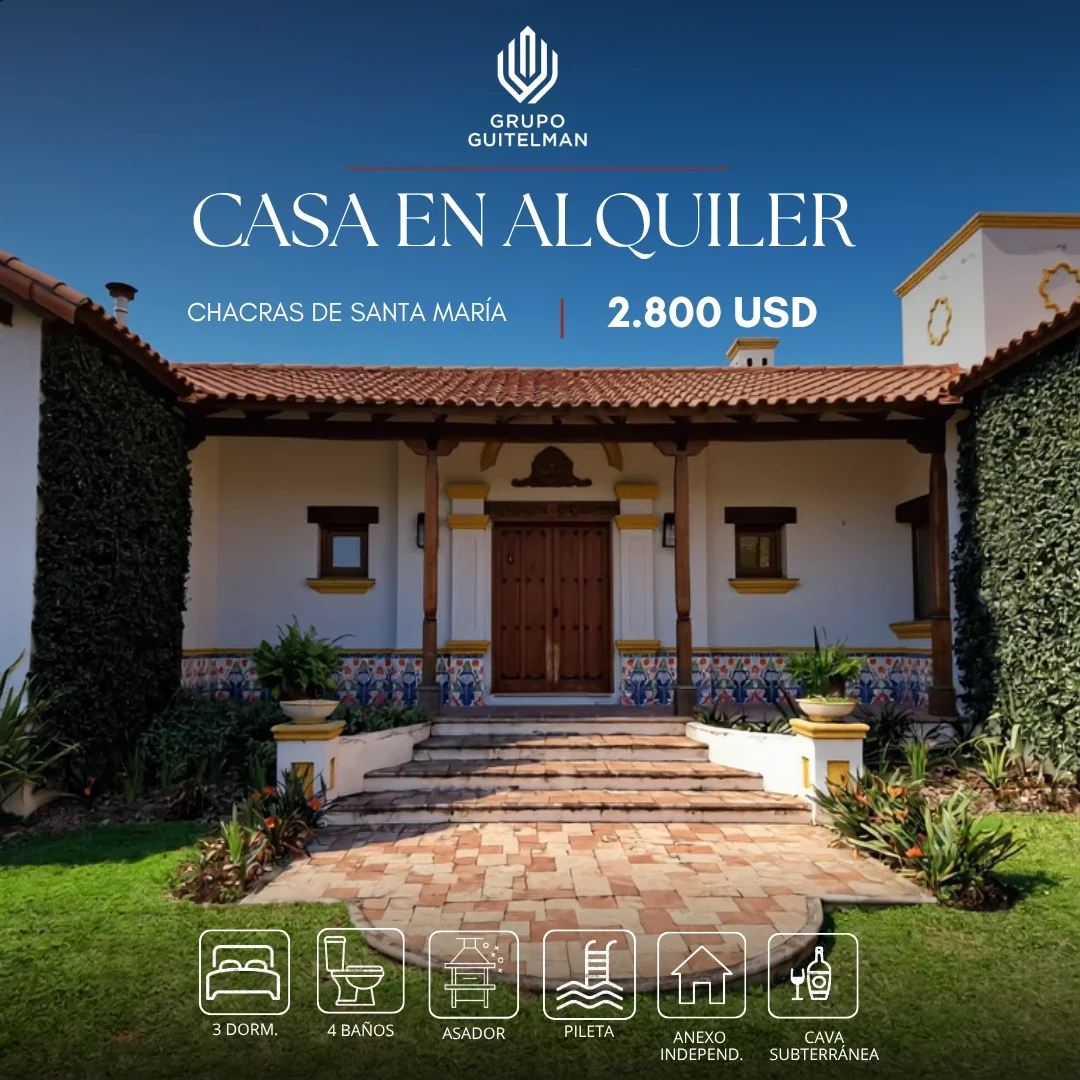 Casa en ALQUILER en Chacras de Santa María, San Lorenzo Chico - Imagen 1