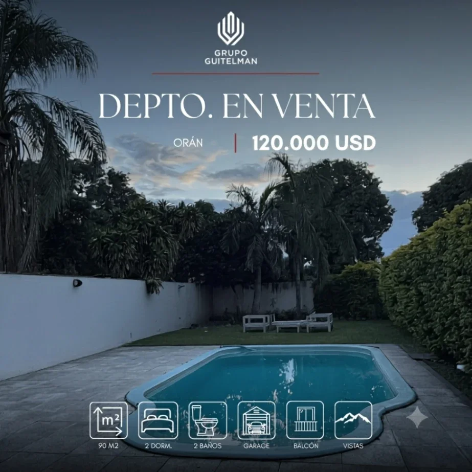 Departamento en venta c/ cochera en San Ramón de la Nueva Orán - Imagen 1