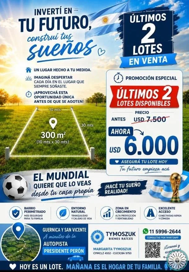 Terreno / Lote en venta de 300m2 ubicado en Guernica - Imagen 1