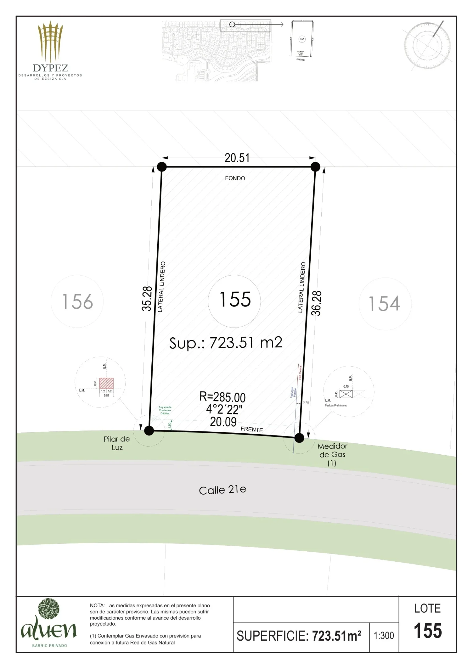 Lote 155 en Aluen Canning | 724 m² | Financiación - Imagen 3