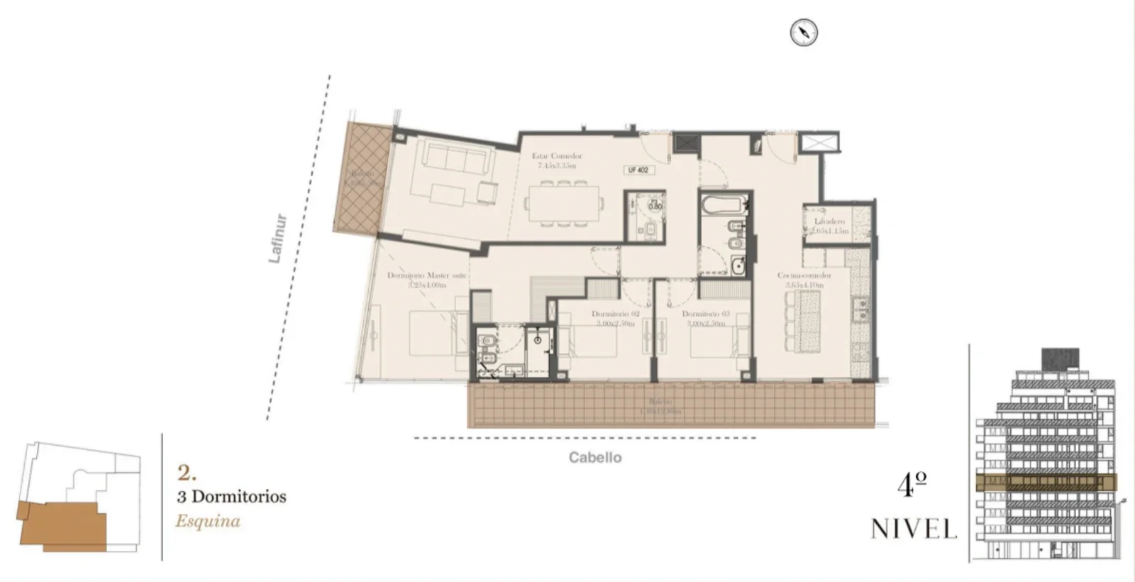 Venta departamento 4 ambientes Palermo Chico - Imagen 2