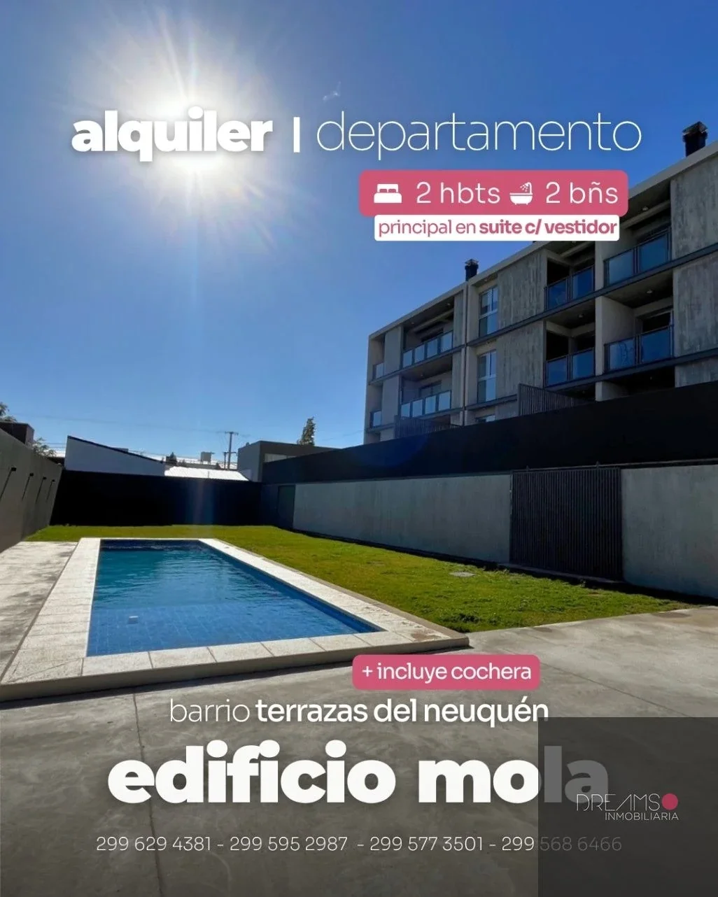 Departamento en alquiler c/ cochera en Alta Barda - Imagen 1