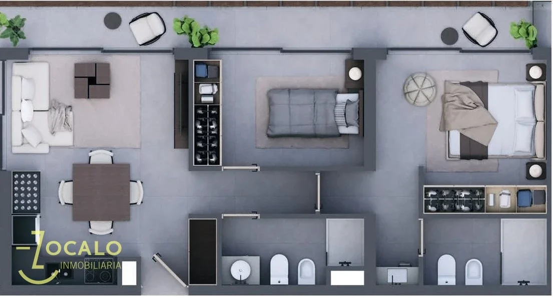 Departamento en venta en pozo de 2 dormitorios 6.ª Sección Residencial Norte - Imagen 5