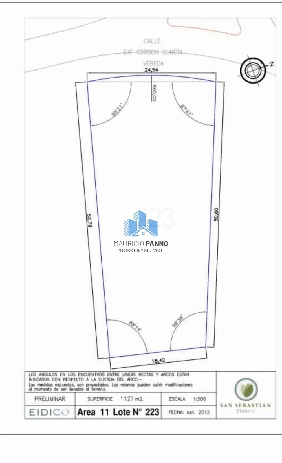 Terreno / Lote en venta de 1010m2 ubicado en San Sebastián - Imagen 1